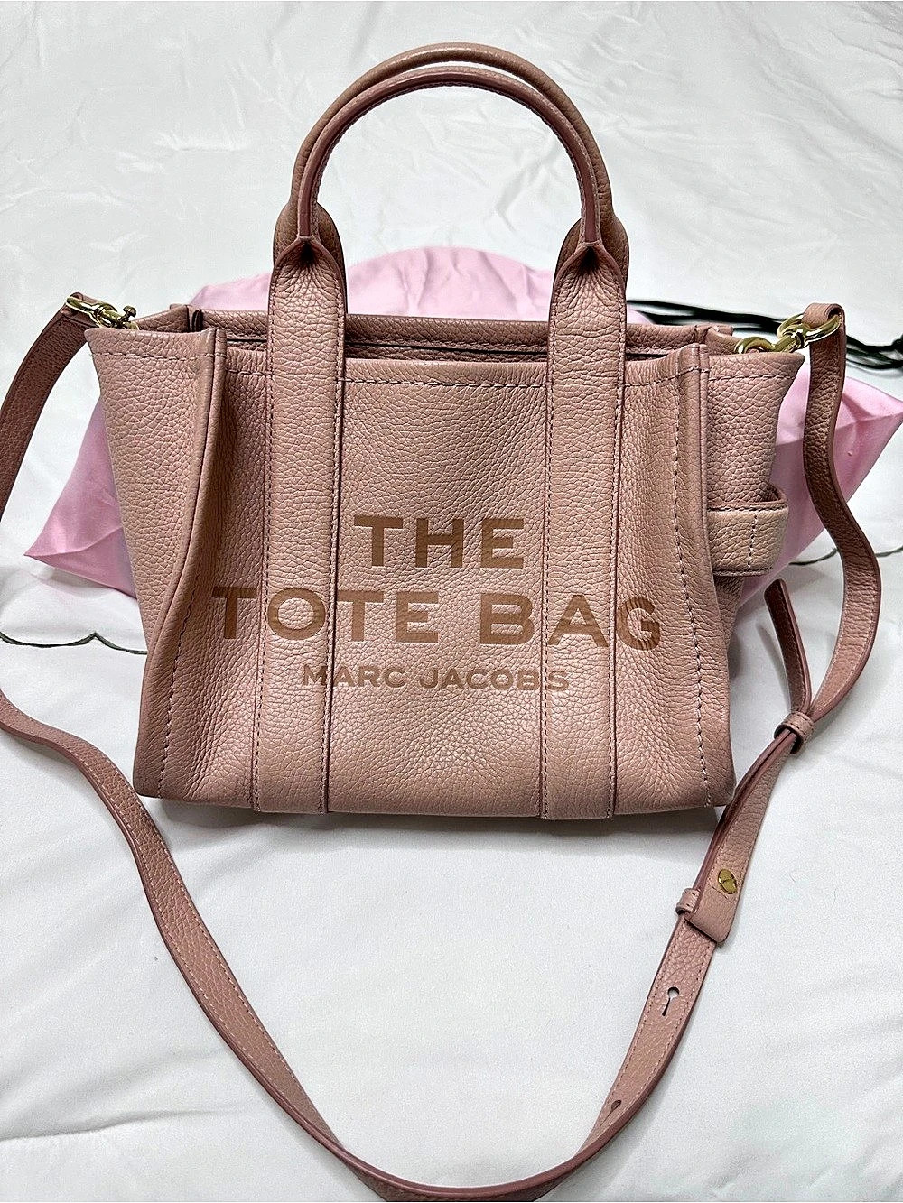 Marc Jacobs The Leather Small Tote Bag Pink NWT